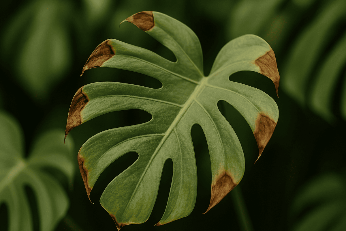 Monstera mit braunen Spitzen: Was steckt dahinter?