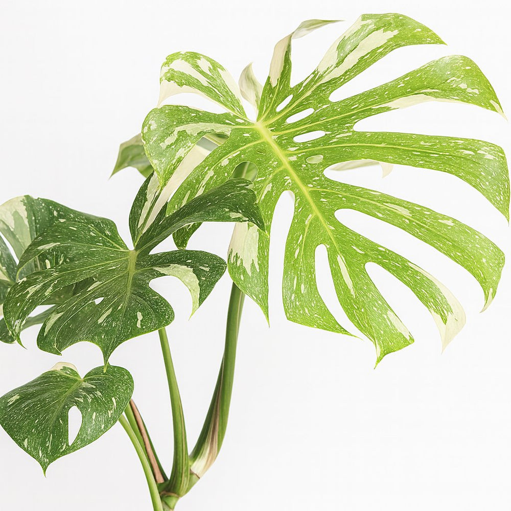 Monstera Thai Constellation 50cm im 15cm Topf Nahaufnahme