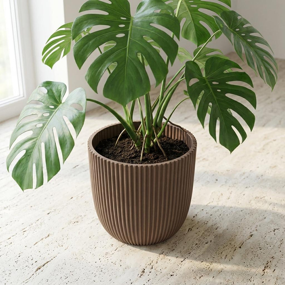 Nature Groove Warm Taupe – Ø25cm
