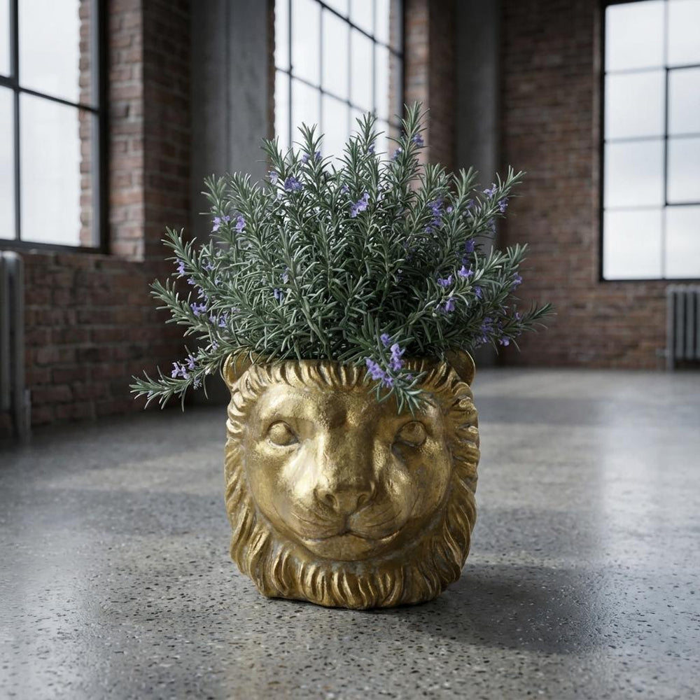 Übertopf Löwe Gold – Ø13cm