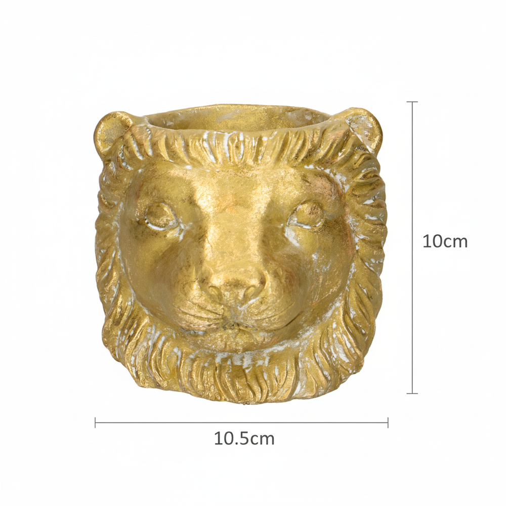 Übertopf Löwe Gold – Ø13cm