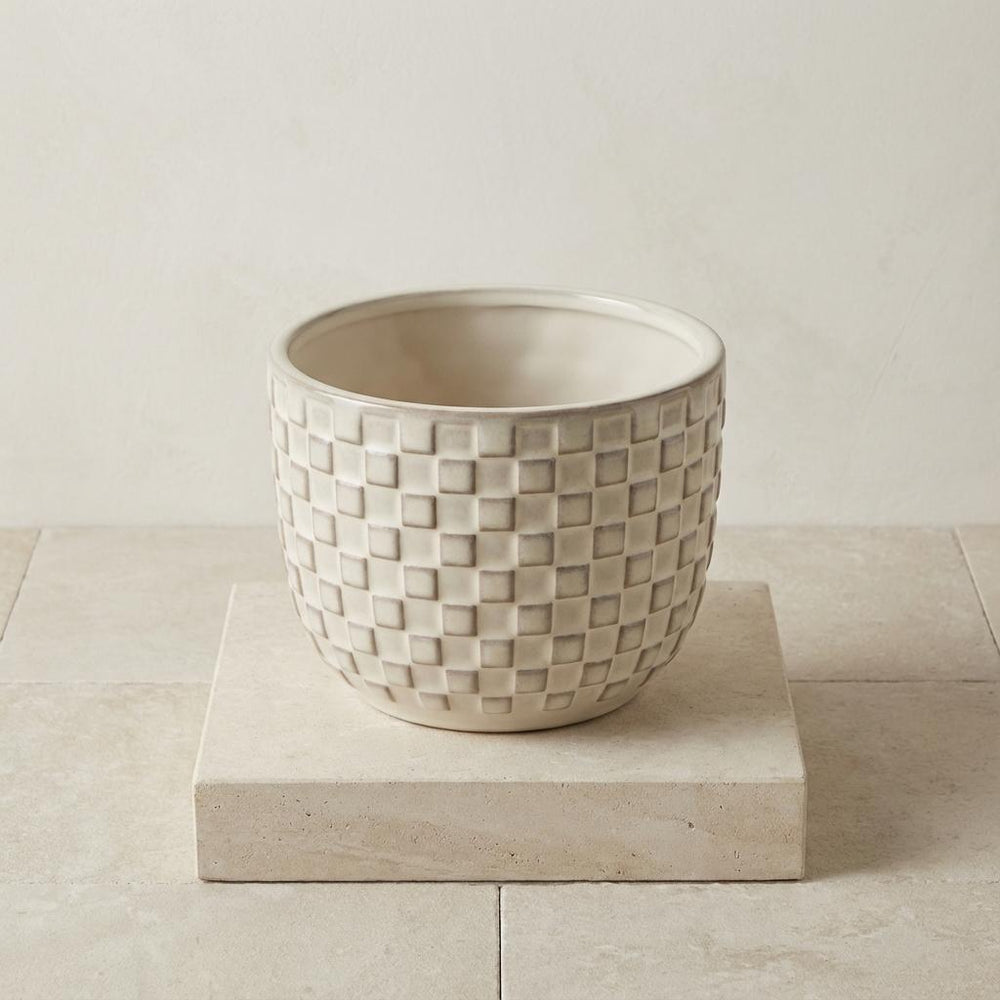 Minitopf Relief Weiß – Ø7cm