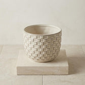 Minitopf Relief Weiß – Ø7cm