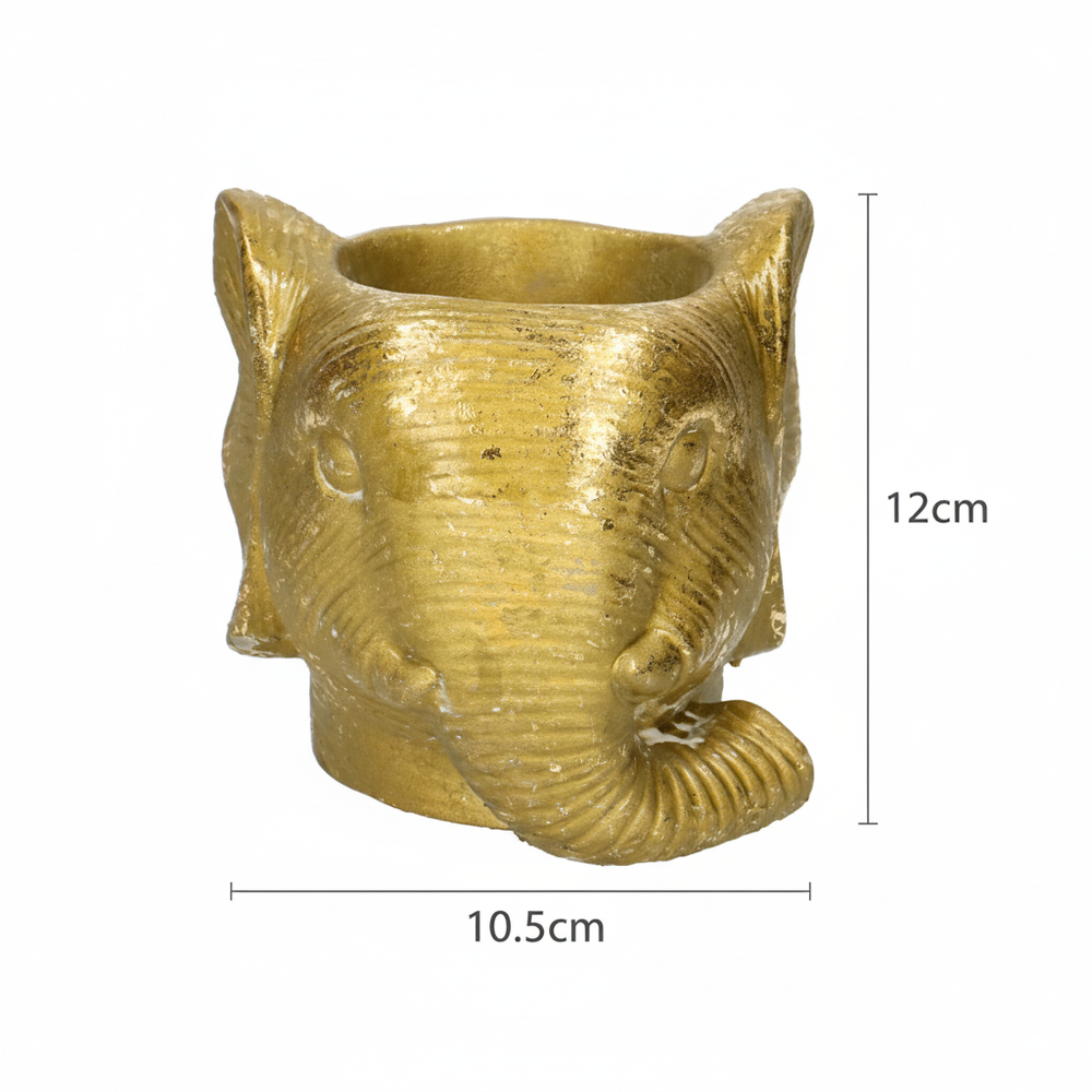 Übertopf Elefant Gold – Ø12cm