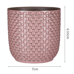 Minitopf Relief Rosa – Ø7cm