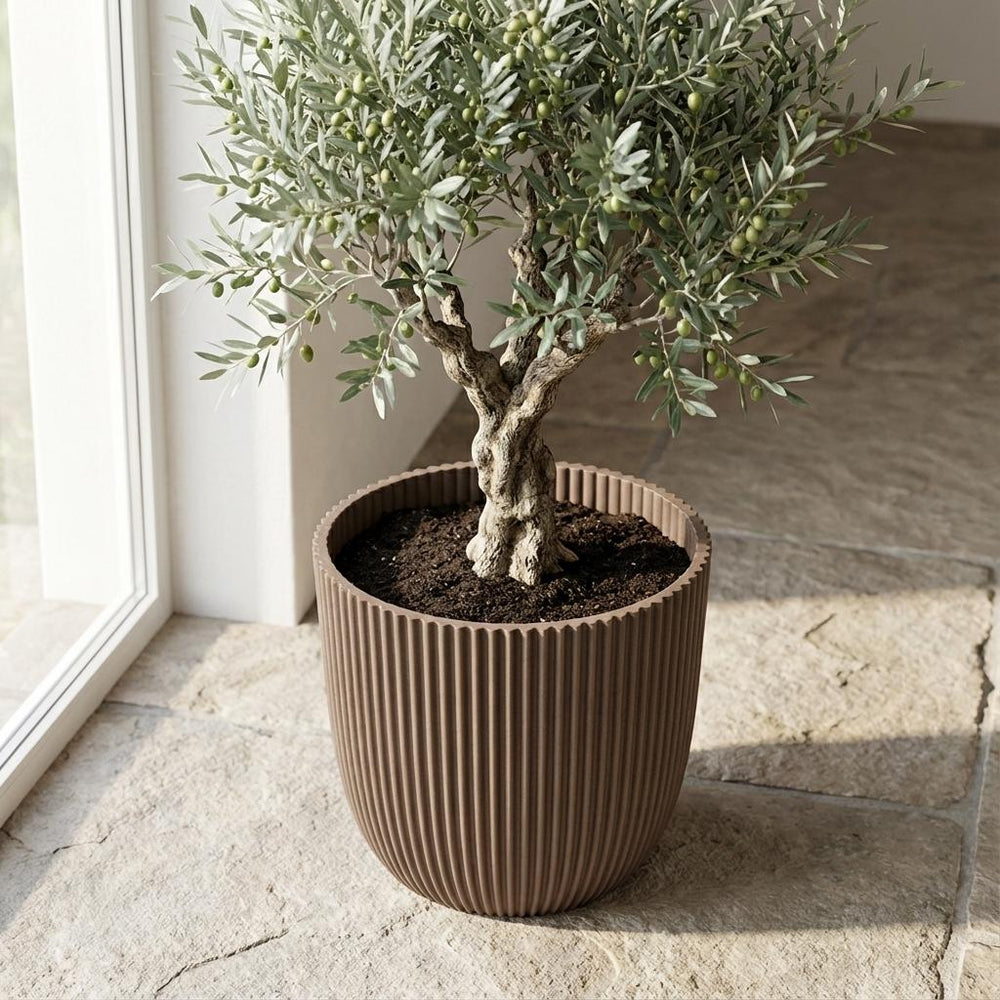 Nature Groove Warm Taupe – Ø25cm