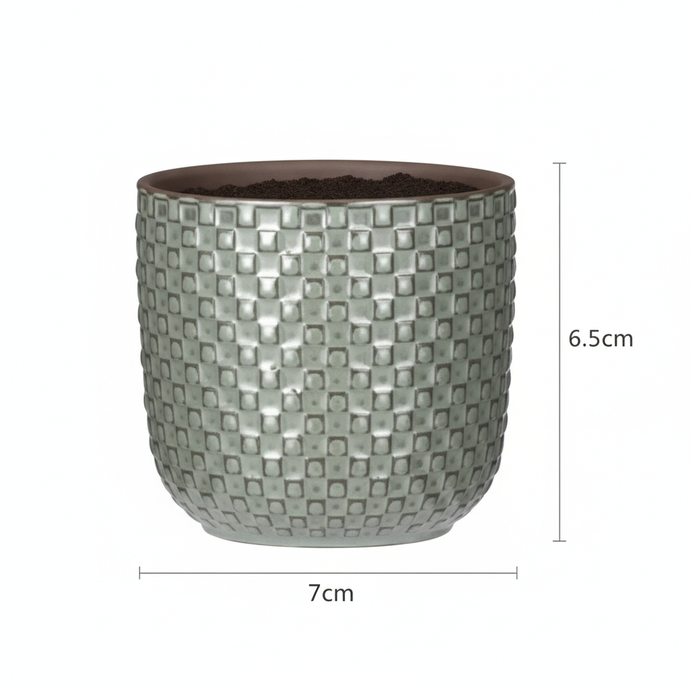 Minitopf Relief Grün – Ø7cm