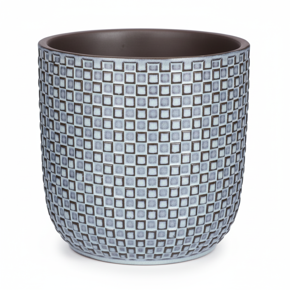 Minitopf Relief Blau – Ø7cm