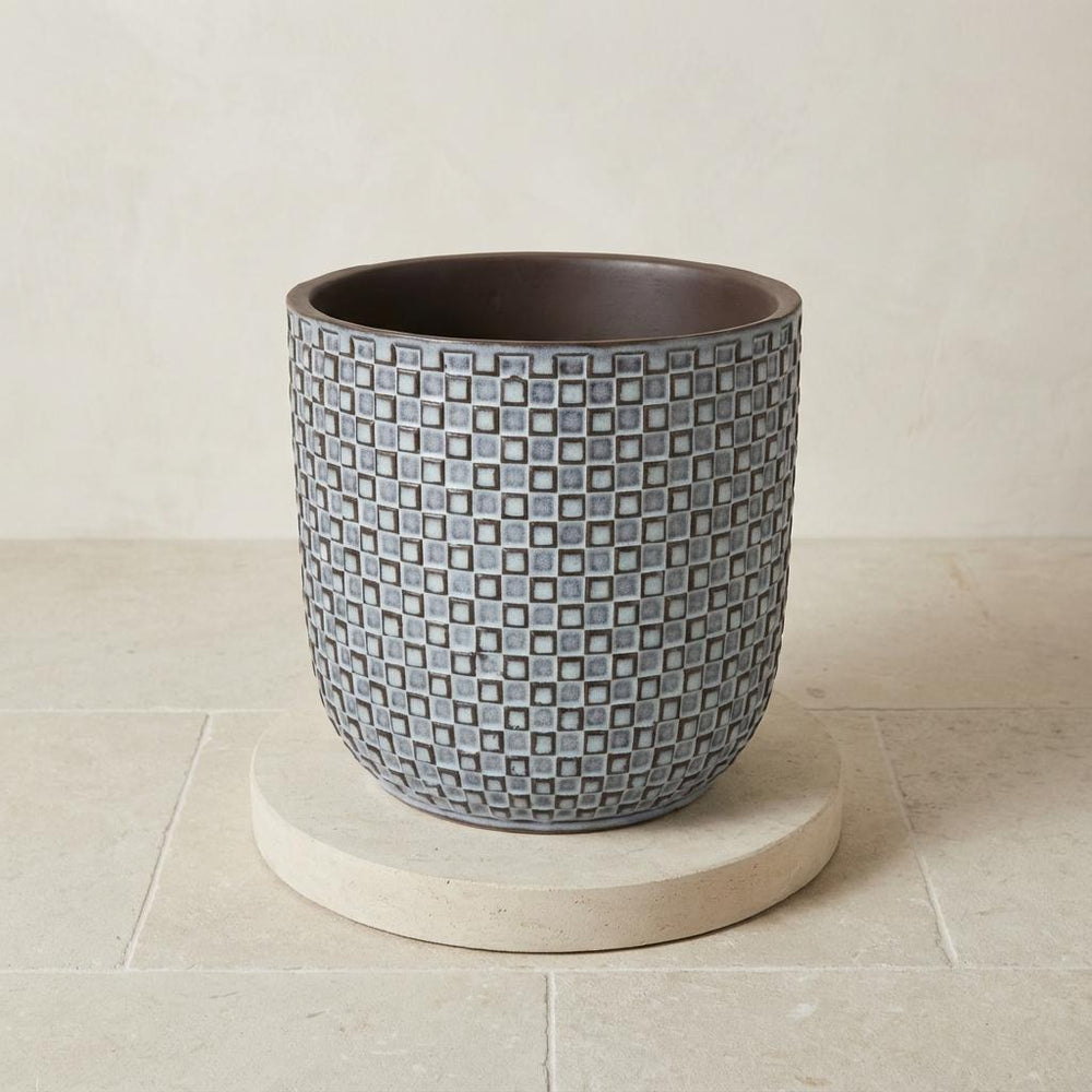 Minitopf Relief Blau – Ø7cm