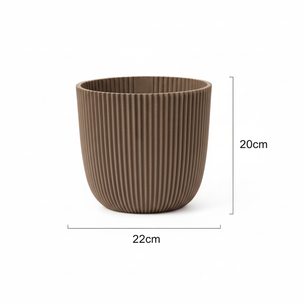 Nature Groove Warm Taupe – Ø22cm