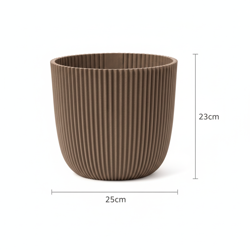 Nature Groove Warm Taupe – Ø25cm